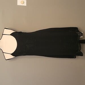 Medium Black Sheer Beaded Dress EUC